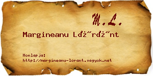 Margineanu Lóránt névjegykártya